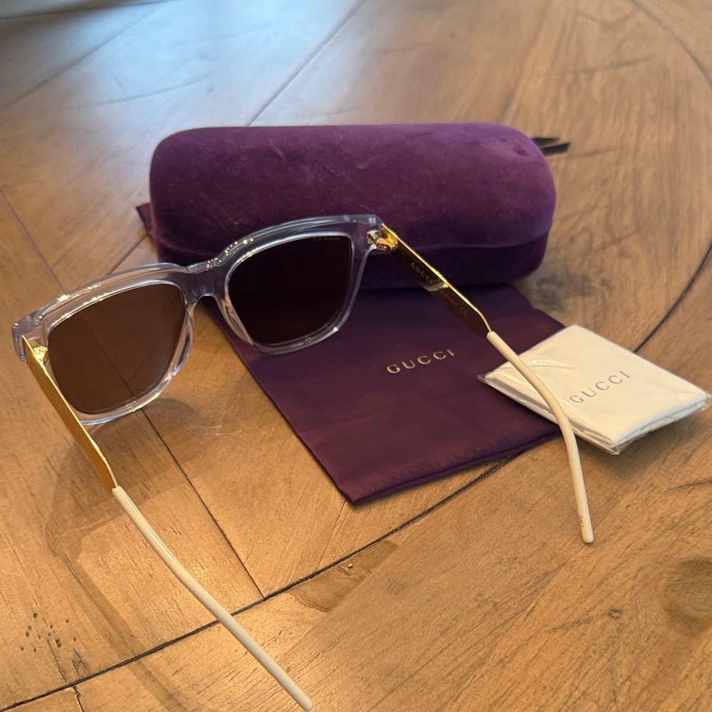 Gucci 56 Mm Rectangular Sunglasses - Authentic - image 7